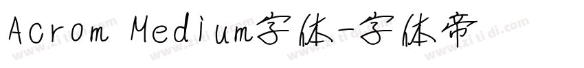 Acrom Medium字体字体转换